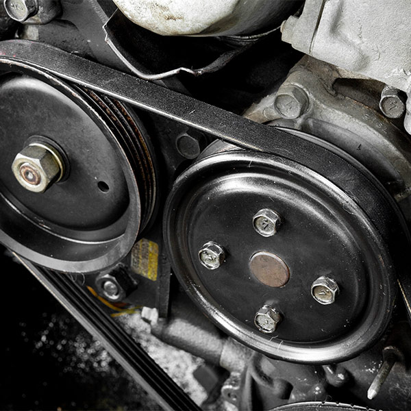 car engine belt closeup